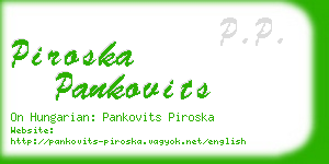 piroska pankovits business card